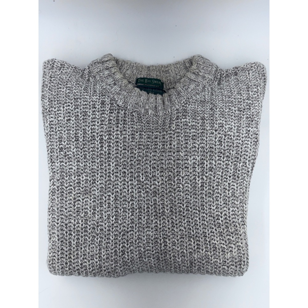 Vintage 90s Abercrombie Fitch The Big Sweater Mens L Ramie Cotton Chunky Knit